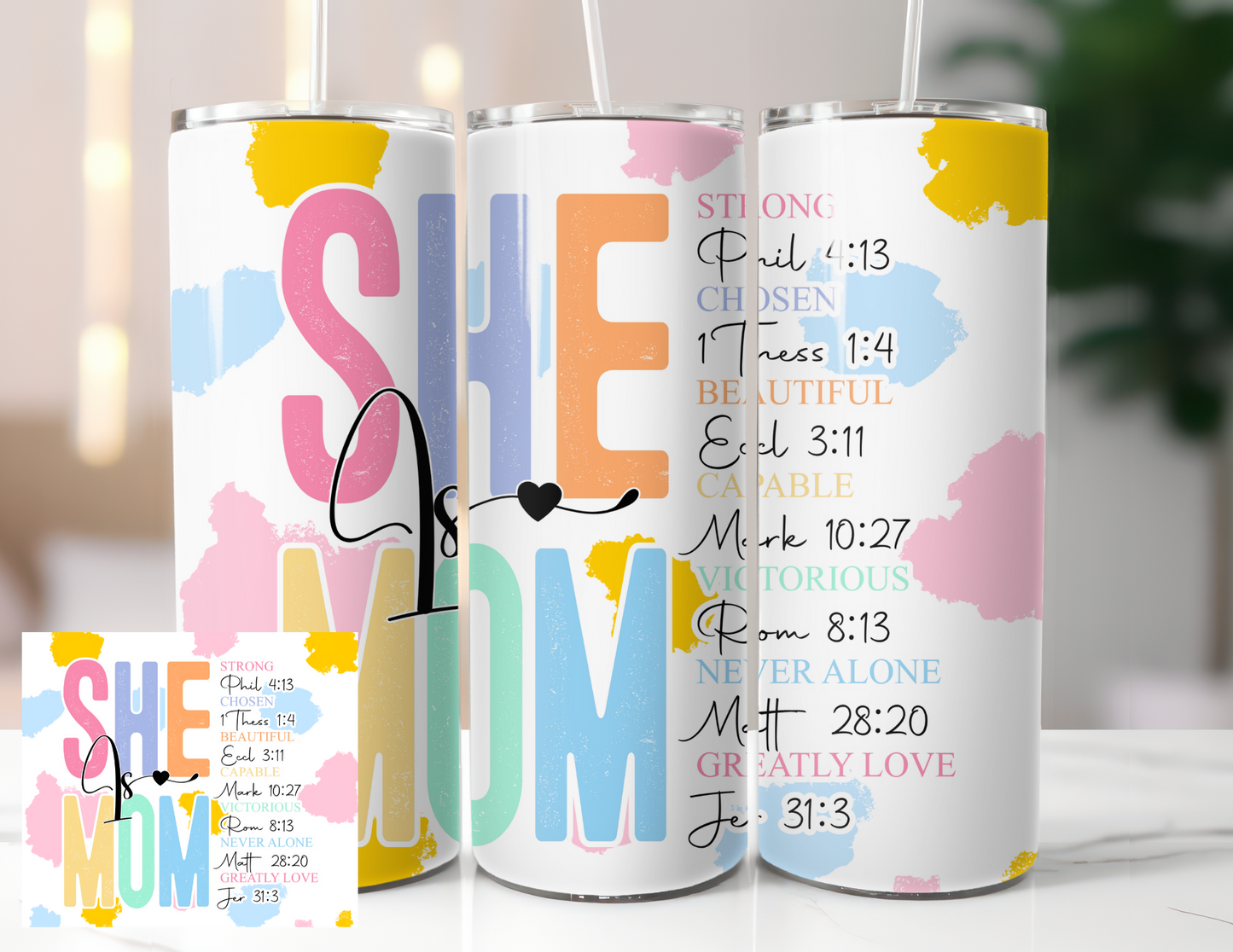 Mom Co. 24' 20oz Tumbler SHE IS MOM